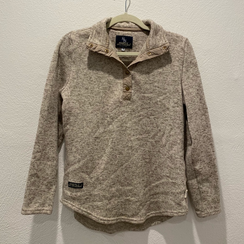 • Simply Southern • Oatmeal quarter button up